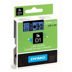 Dymo D1 tape 9mmx7m black/blue