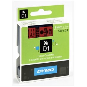 Dymo D1 tape 9mmx7m black/red