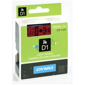 Dymo D1 tape 19mmx7m black/red