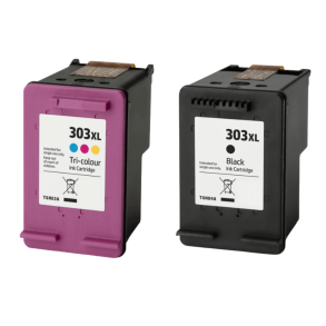 St 2 stk. HP 303XL (BK,CMY), Kompatible patroner