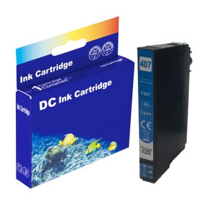 Epson 407XL Cyan kompatibel 26 ml.