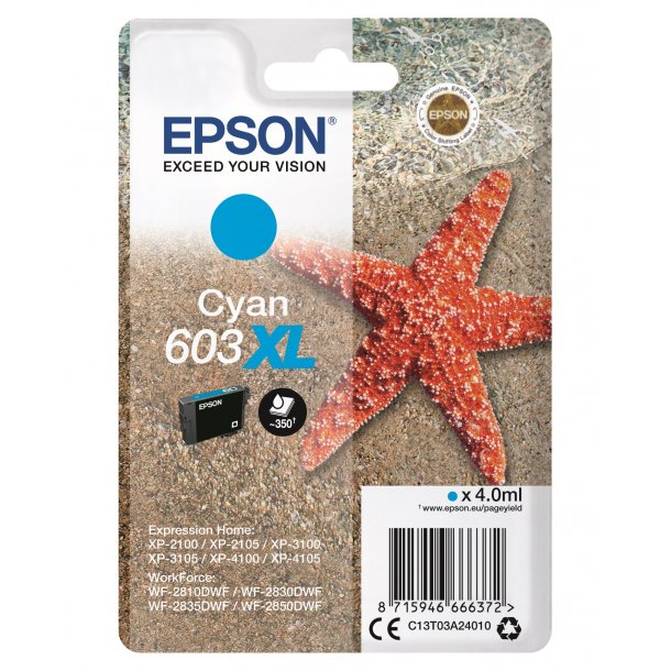 Epson 603XL Cyan Blkpatron 4 ml.