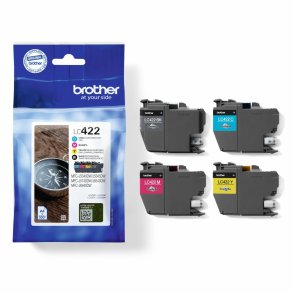 Brother LC422 multipack/4 stk. BK, C, M, Y, originale patroner