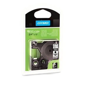 Dymo D1 permanent nylon tape 19mmx2,5m black/white 