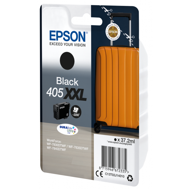 Epson 405XXL BK sort blkpatron 37,2ml