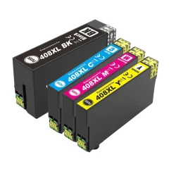 Epson 408L / XL st / 4 stk BK,C,M,Y kompatibel 117 ml.