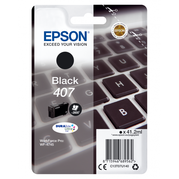 Epson T407 black 41,2ml.