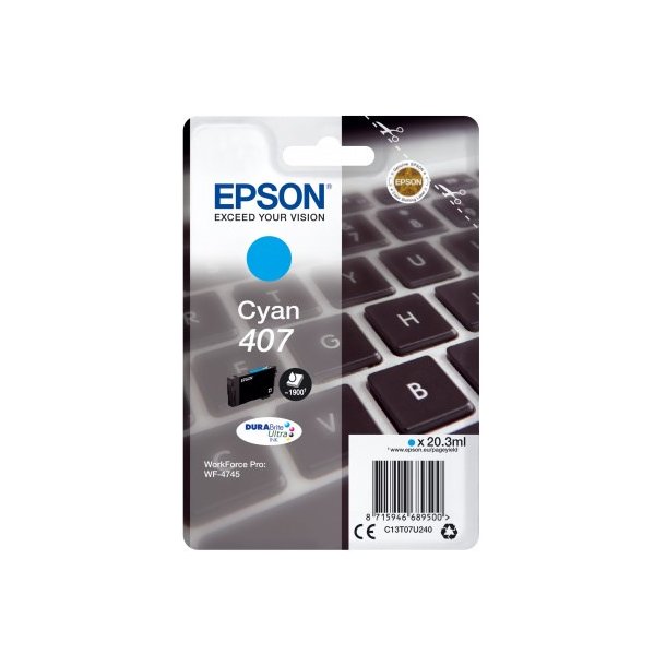 Epson T407 Cyan 20,3ml.