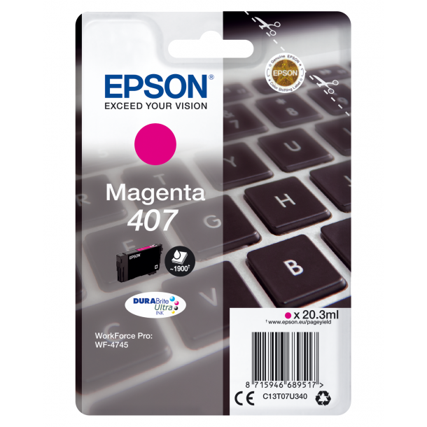 Epson T407 magenta 20,3ml.