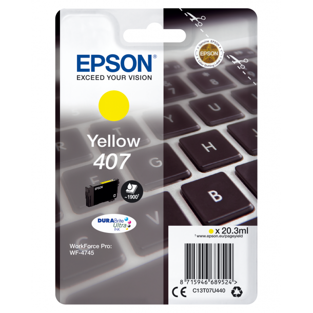 Epson T407 yellow 20,3ml.