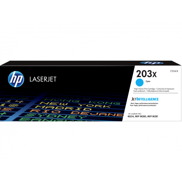 HP 203X cyan original CF541X toner 2.500 sider