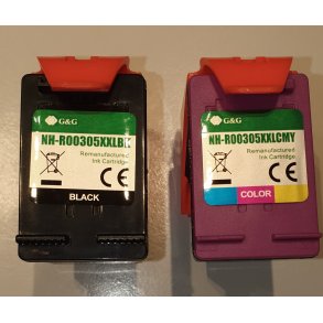 HP 305XL BK / CMY kompatibel multipack 36 ml. sort 650 sider, farvet 450 sider