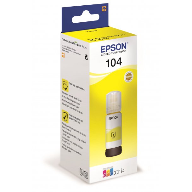 Epson T104 Yellow EcoTank Blk 70ml