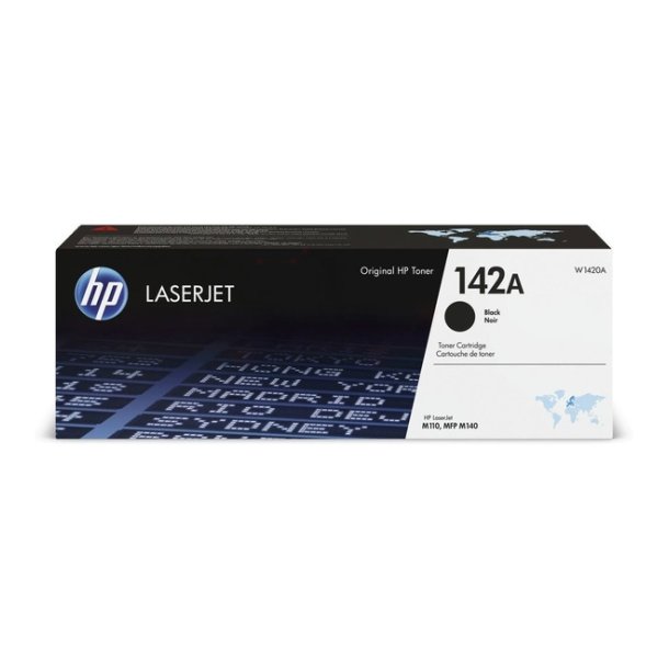 HP W1420A BK toner original, 950 Sider - HP 142A BK