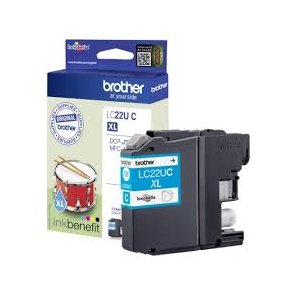 Brother LC22UXL Cyan blkpatron 1200 sider