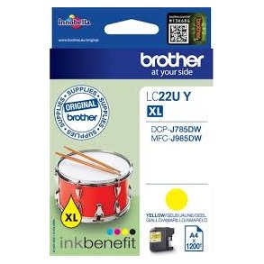 Brother LC22UXL Gul blkpatron 1200 sider