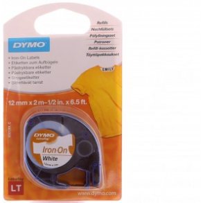 Dymo LetraTag Stryg-P Label  12mm x 2m Hvid
