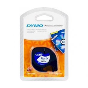 Dymo LetraTag Plastik Label 12mm x 4m Hvid