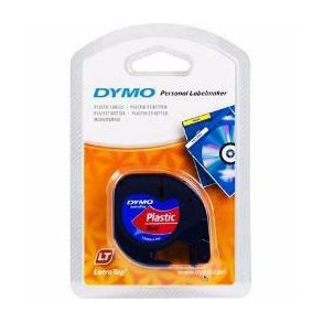 Dymo LetraTag Plastik Label 12mm x 4m Rd